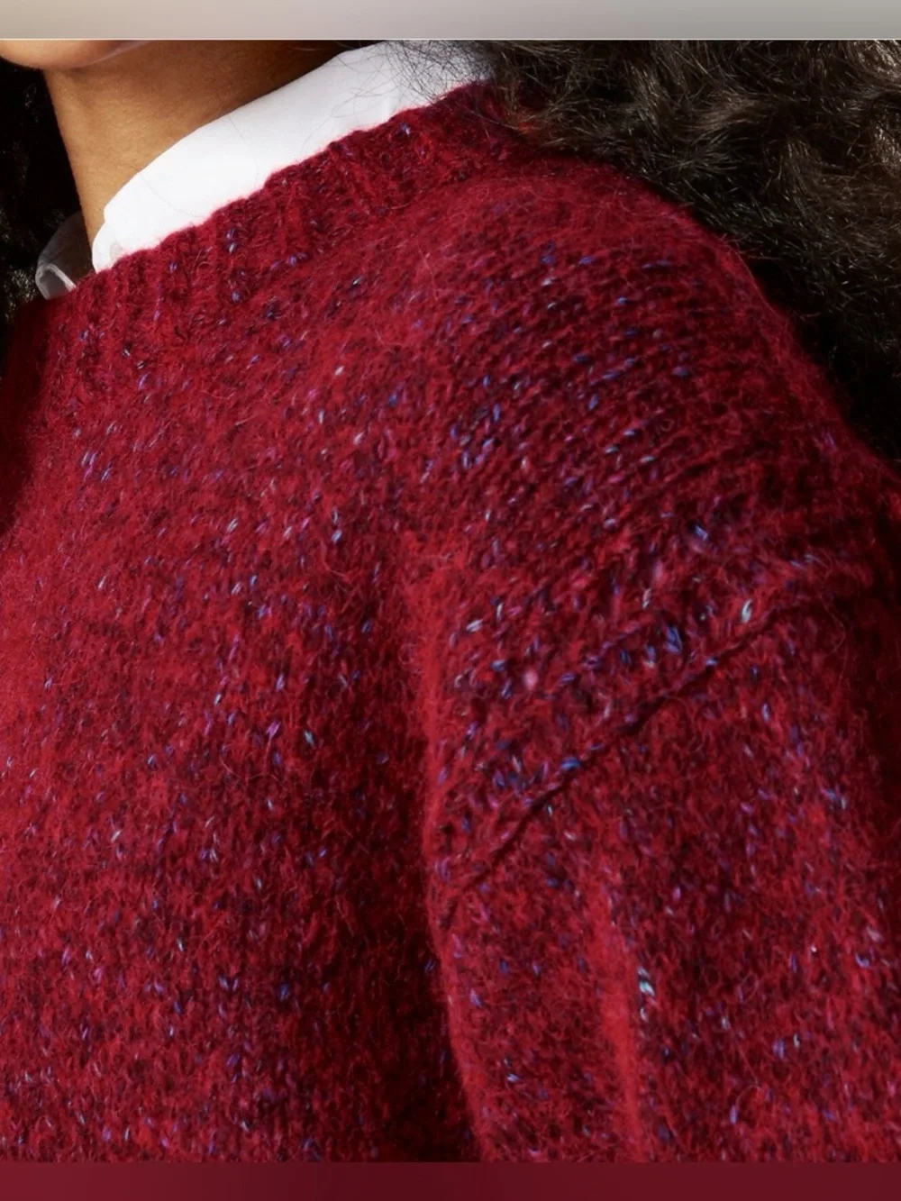 New! J.Crew Relaxed crewneck pullover Red Multi